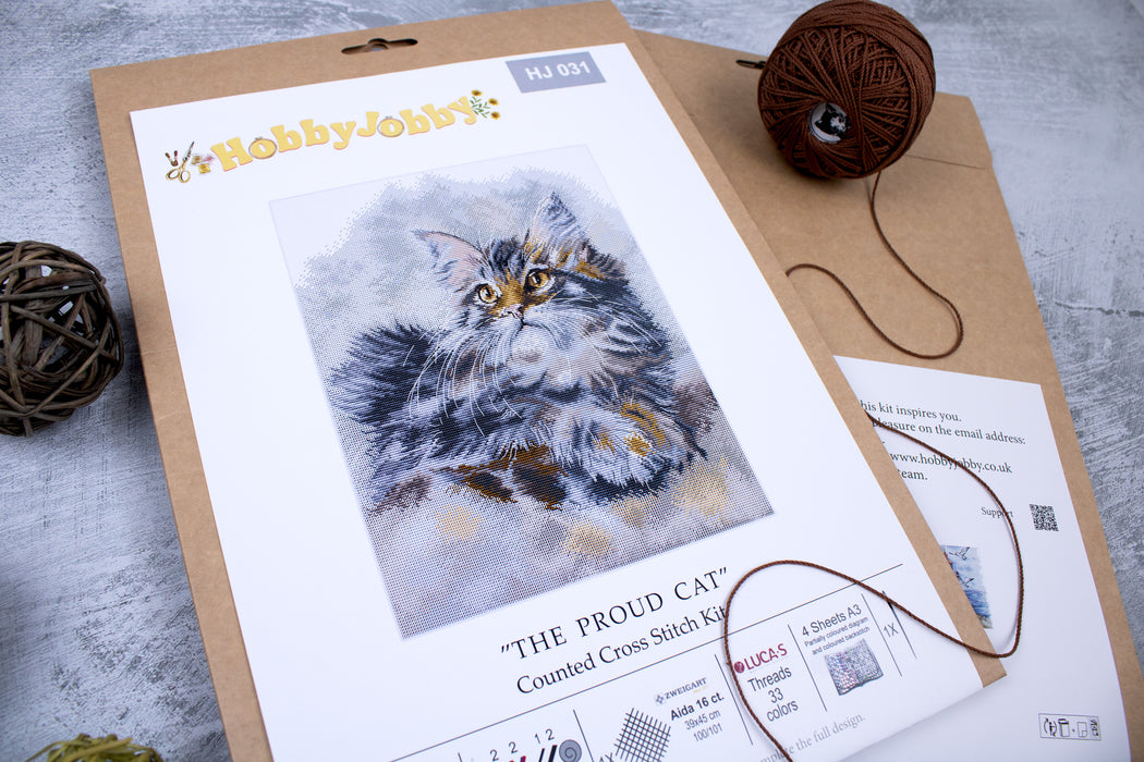 Cross Stitch Kit HobbyJobby - The Proud Cat