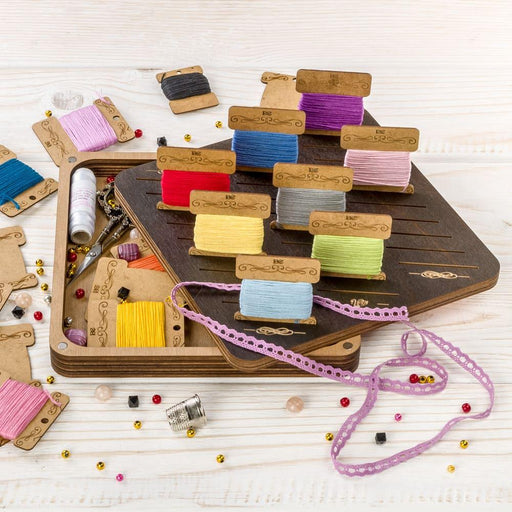 Storage Box Organizer for Handcraft with 32 Bobbing included Wonderland Crafts Organizer Box - HobbyJobby
