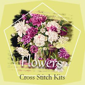 Flowers - Cross Stitch Kits - HobbyJobby