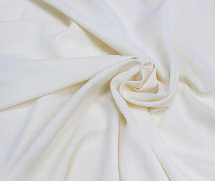Luca-S Pure Natural Linen Wrinkled Fabric Cream Color