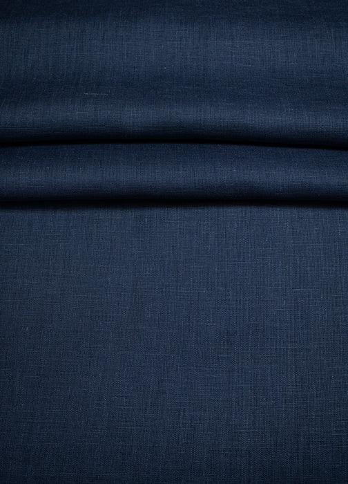 Luca-S Natural Pure 100% Linen Soft Fabric Navy Color