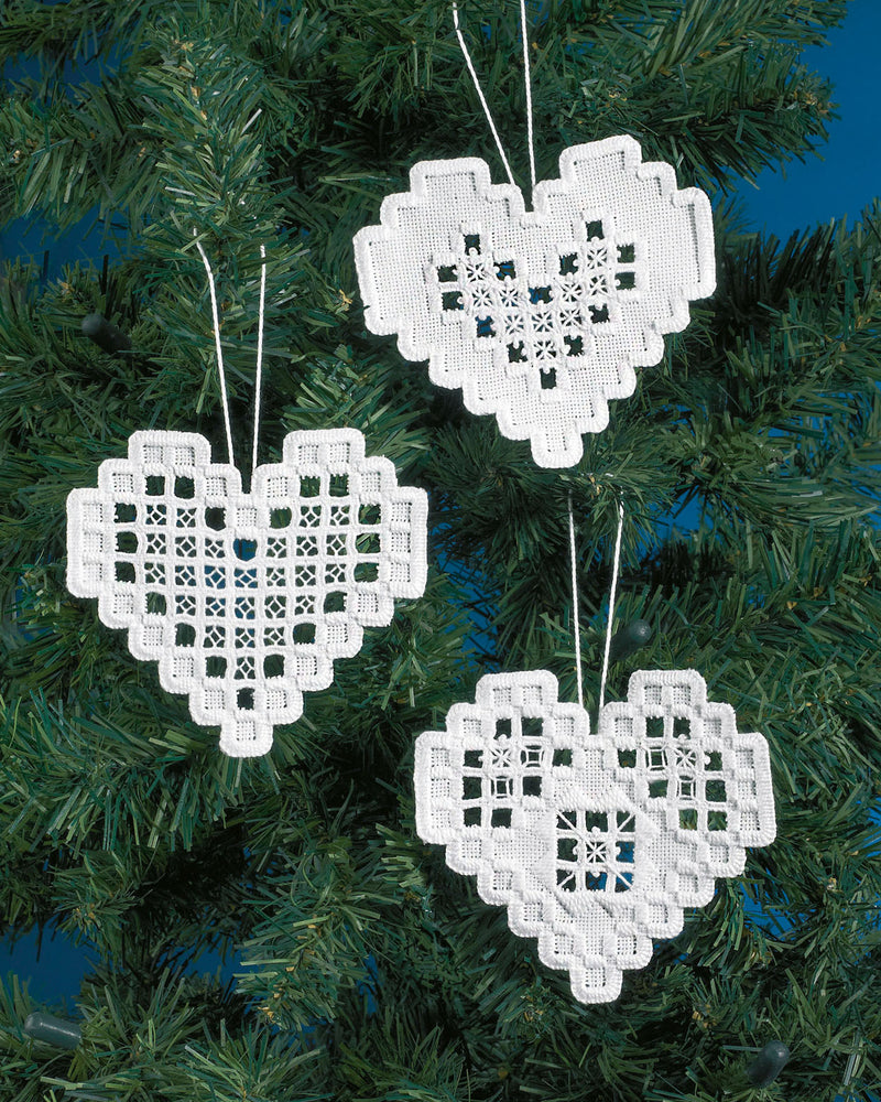Cross Stitch Kit Permin - Hardanger hearts