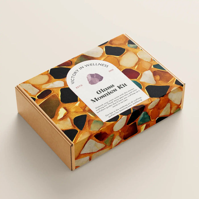 Mosaics, Craft Kit with Glass Tiles & Instructions