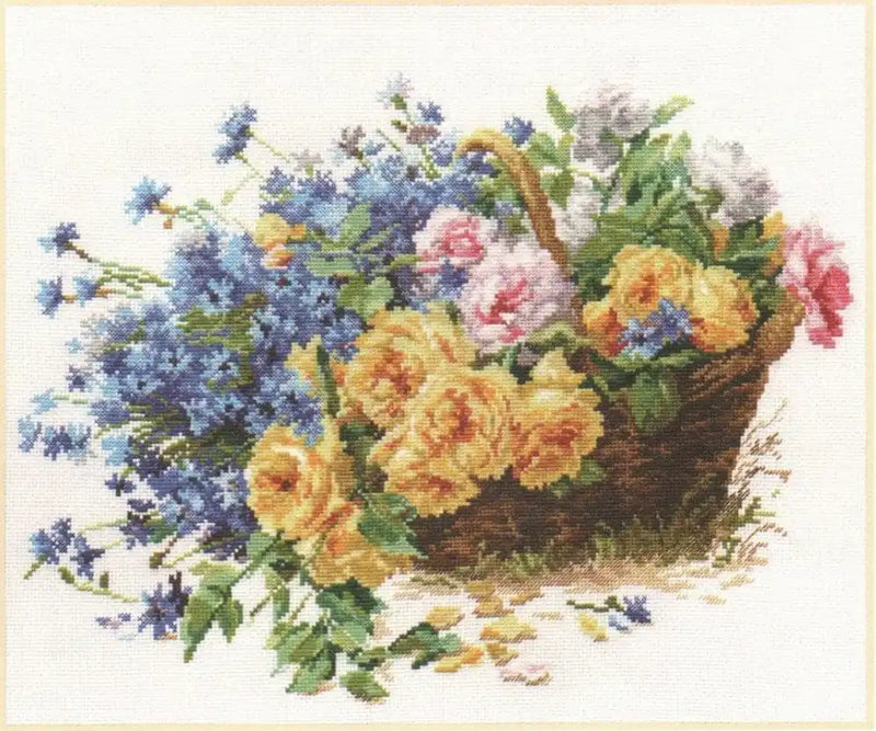 Cross Stitch Kit Alisa - Roses and Cornflowers, 2-27
