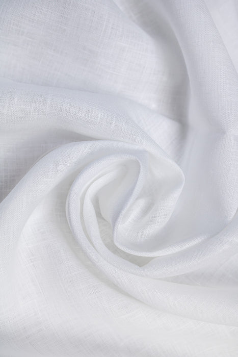 Luca-S Natural Pure 100% Linen Soft Fabric Natural White Color