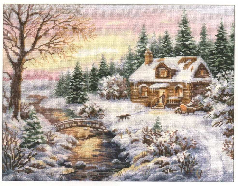 Cross Stitch Kit Alisa - Winter. Towards evening, 3-15