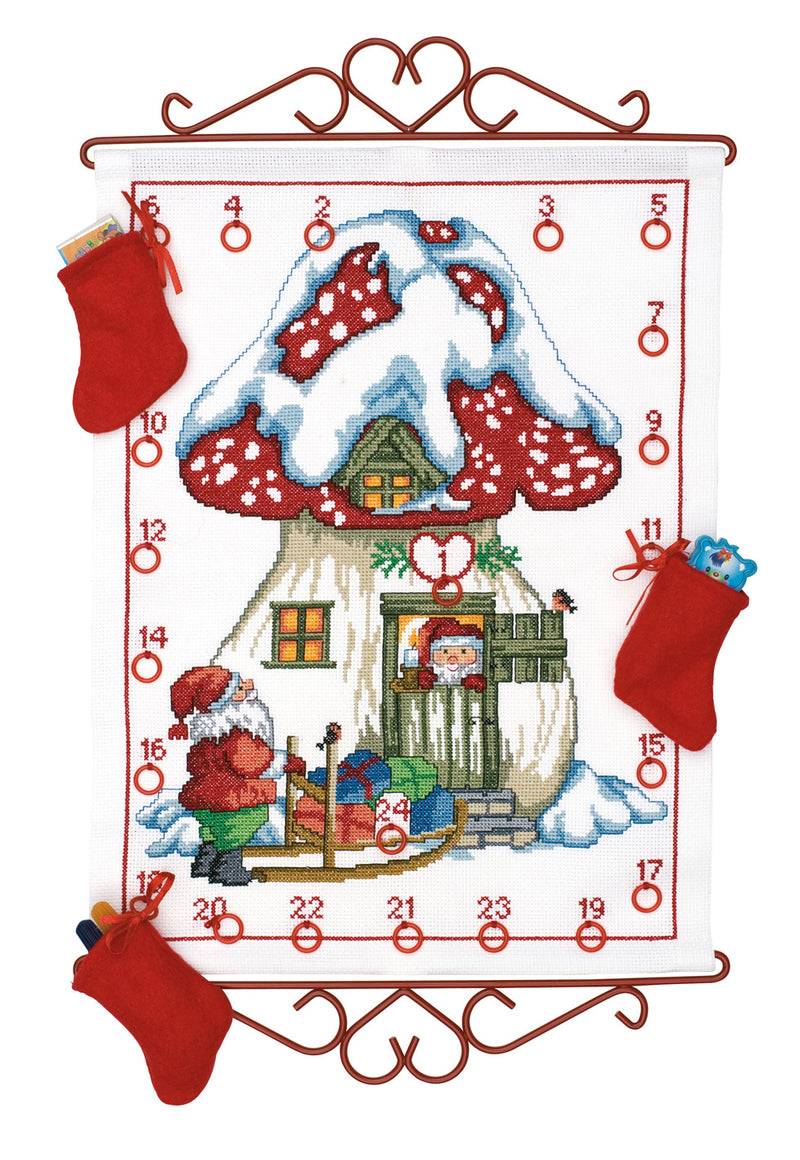 Cross Stitch Kit Permin - Mushroom house