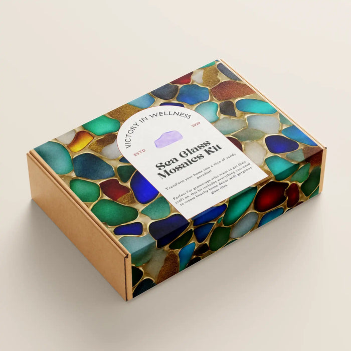 DIY Sea Glass Mosaic Craft Kit for Adults, Home Décor