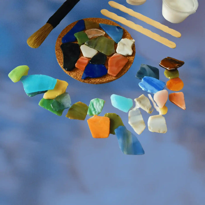 Mosaics, Craft Kit with Glass Tiles & Instructions