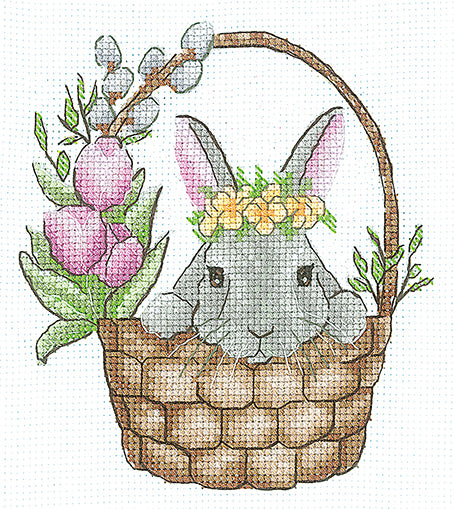 Cross Stitch Kit Andriana - Spring bunny, S-37