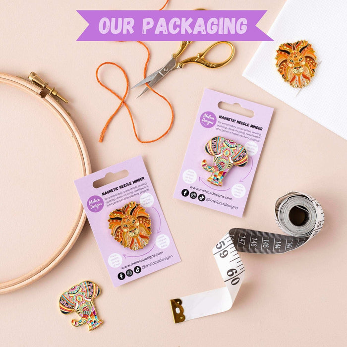 Ginger Cat Needle Minder for Cross Stitch & Embroidery