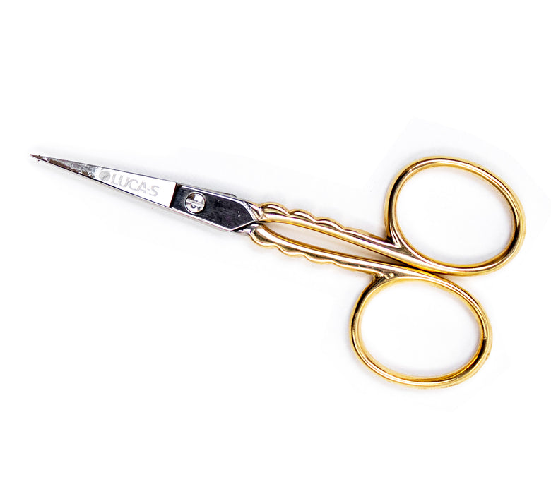 Luca-S Embroidery Scissors Straight Gold Handles