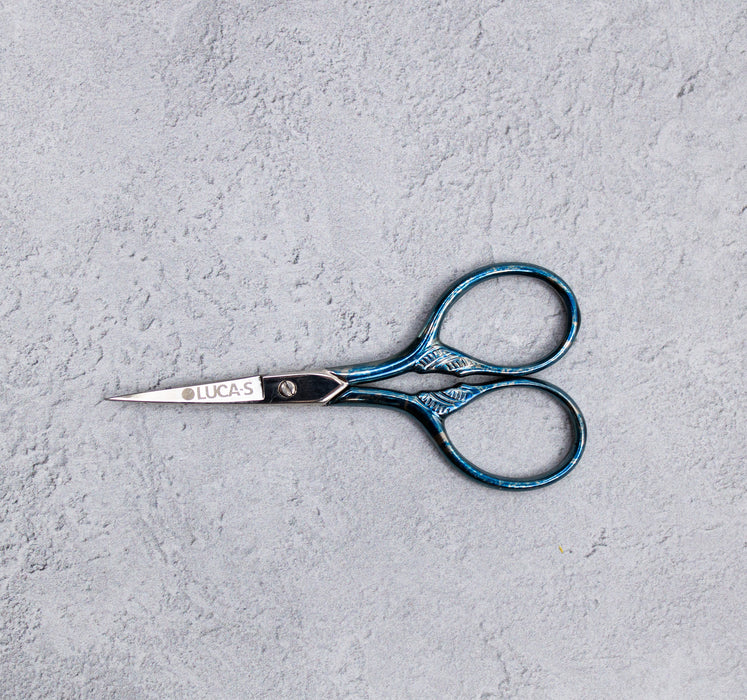 Luca-S Embroidery Scissors with Colored Handles