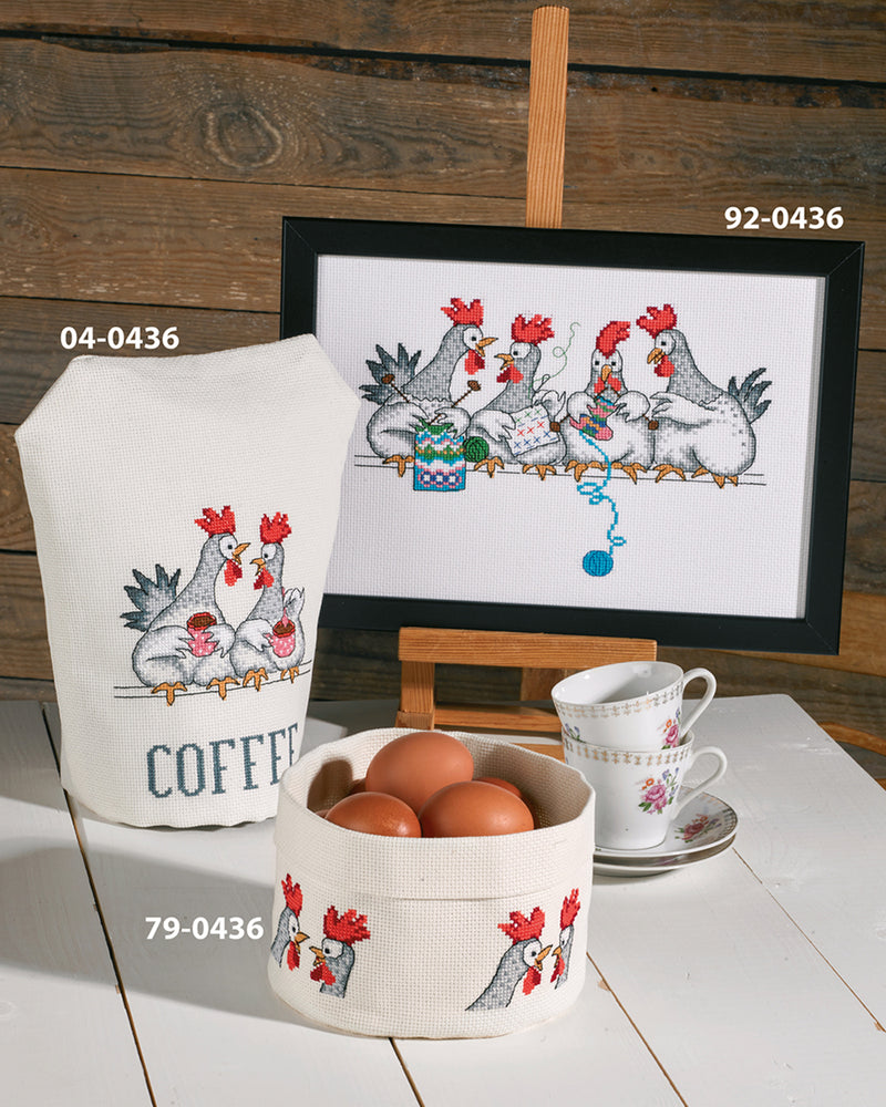 Cross Stitch Kit Permin - Chicken talk
