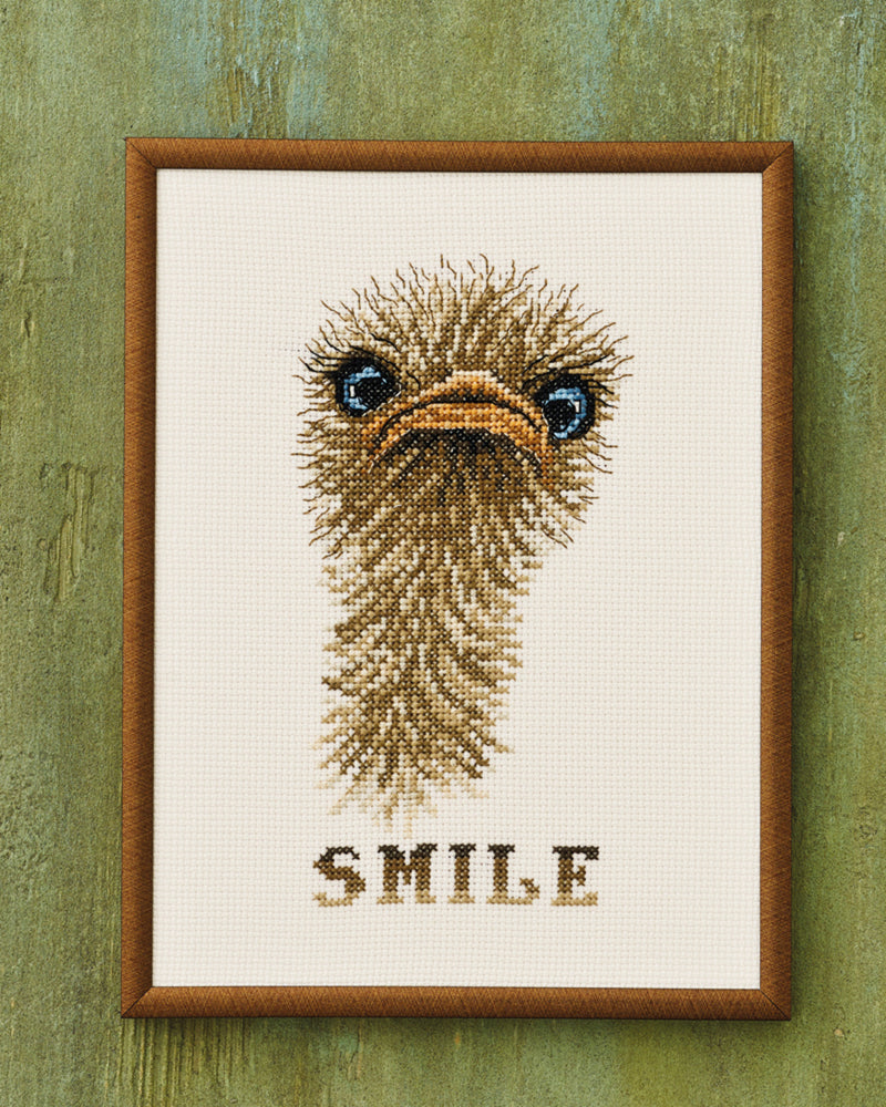 Cross Stitch Kit Permin - Smiley Ostrich