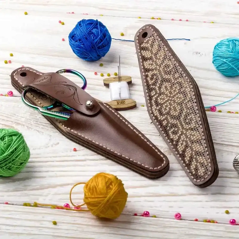 Scissor Case Needlecraft Kit - Leather Scissor Case
