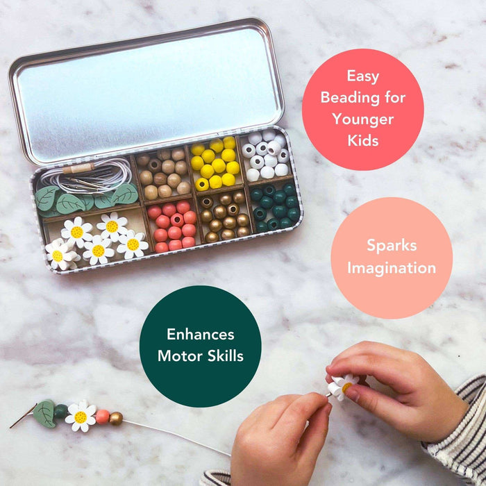 Perlenset für Gänseblümchen-Armbänder