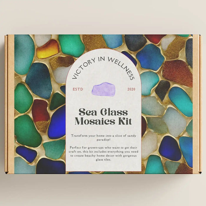 DIY Sea Glass Mosaic Craft Kit for Adults, Home Décor