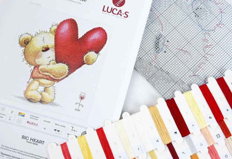 Kreuzstichset Luca-S - Großes Herz, B1422