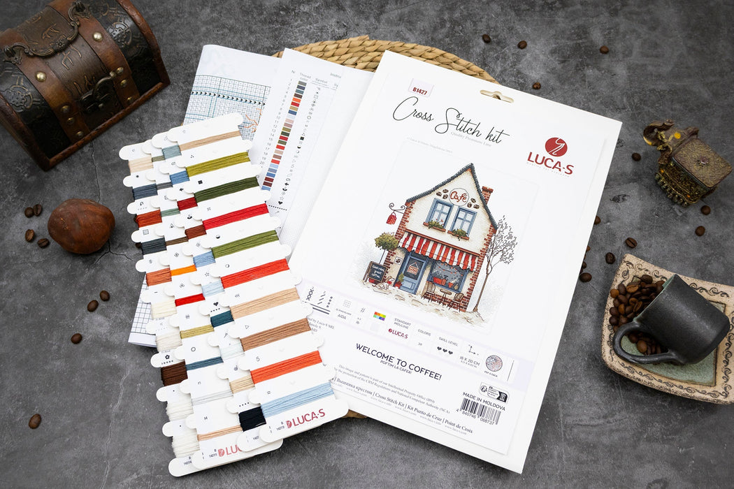 Cross Stitch Kit Luca-S - Welcome to Coffee! B1427