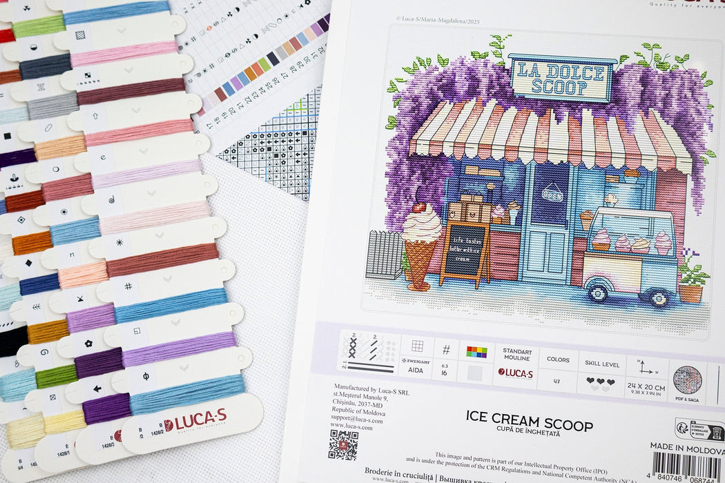 Cross Stitch Kit Luca-S - Ice Cream Scoop B1428