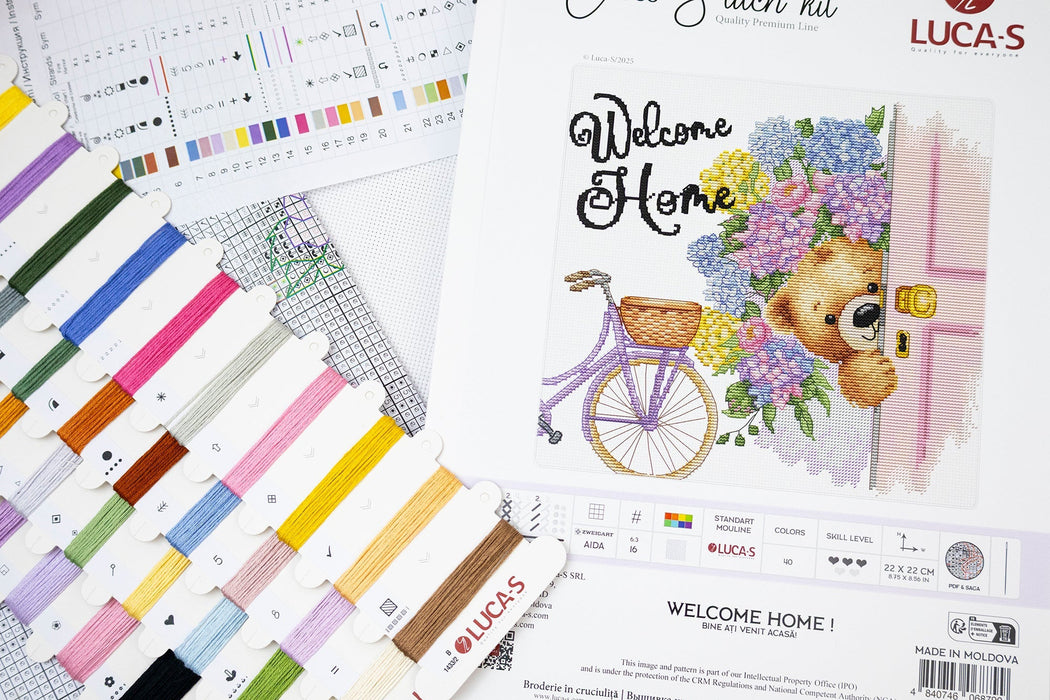 Kreuzstichset Luca-S -Willkommen zu Hause!, B1433