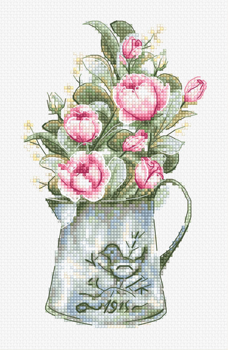 Cross Stitch Pattern Luca-S - Bouquet with Roses, B7006