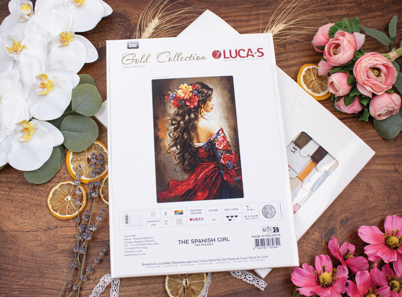 Kreuzstichset Luca-S GOLD - Das spanische Mädchen, B702