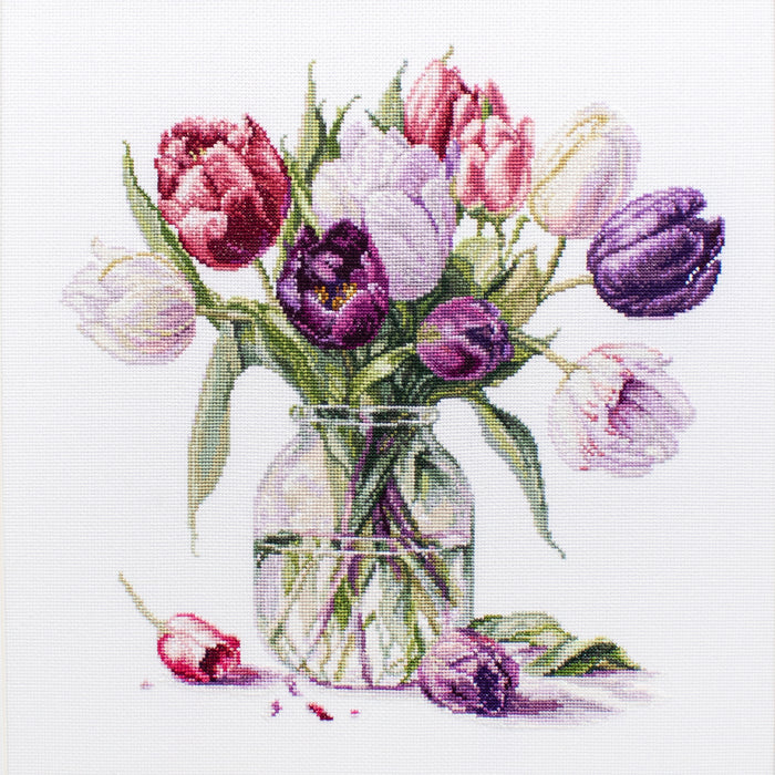 Kit de point de croix Luca-S - Bouquet de tulipes