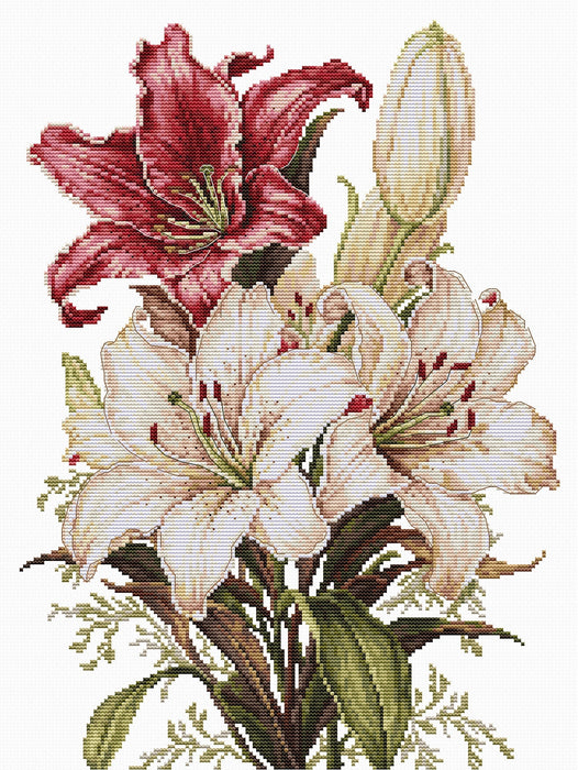 Cross Stitch Kit Luca-S - The Scent of Lilies, B7054