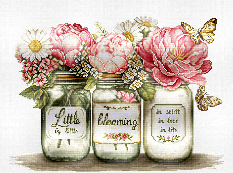 Cross Stitch Kit Luca-S - Little by Little Blooming, B7065