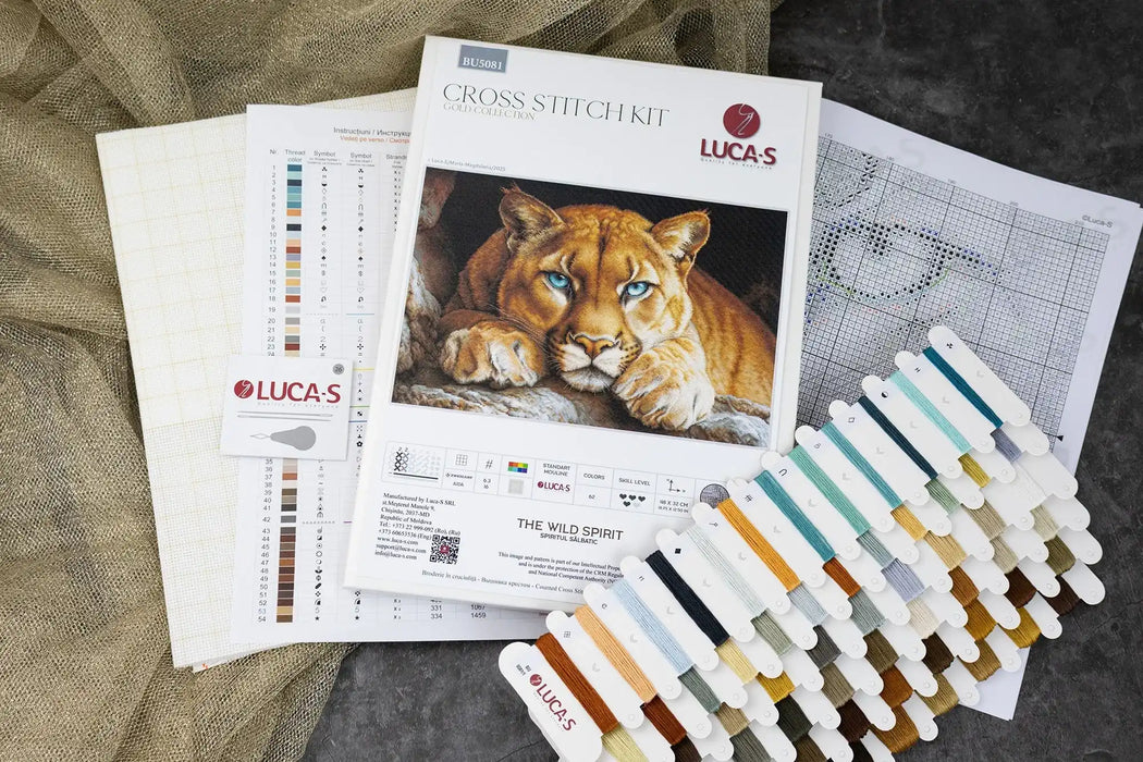 Cross Stitch Kit Luca-S GOLD - The Wild Spirit, BU5081