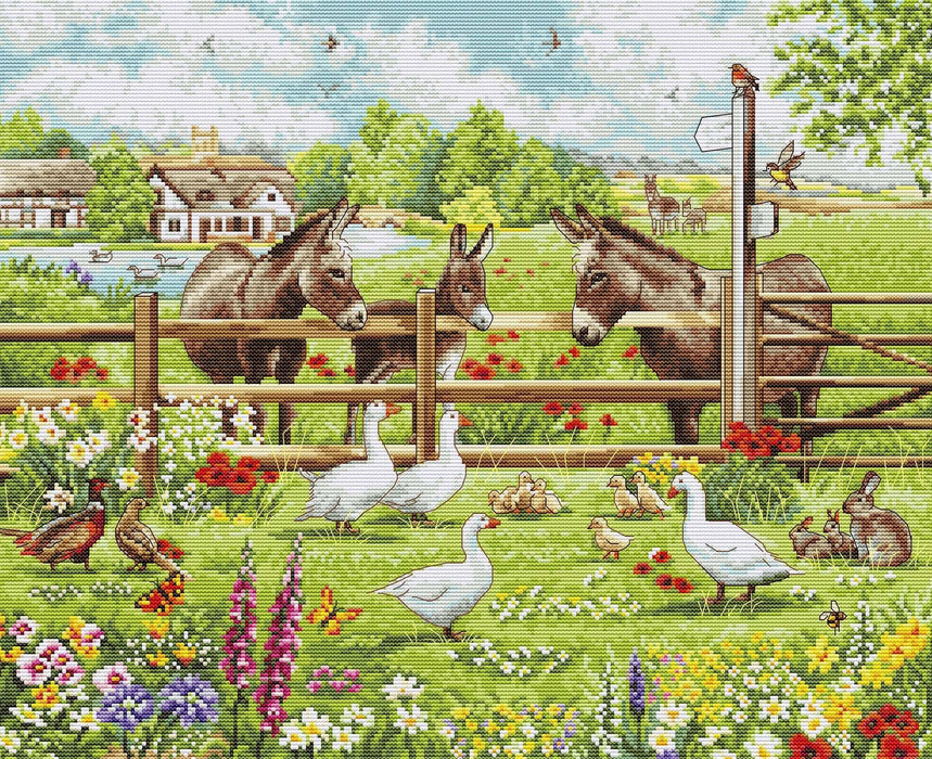 Cross Stitch Kit Luca-S - Donkeys' Yard, BU5087