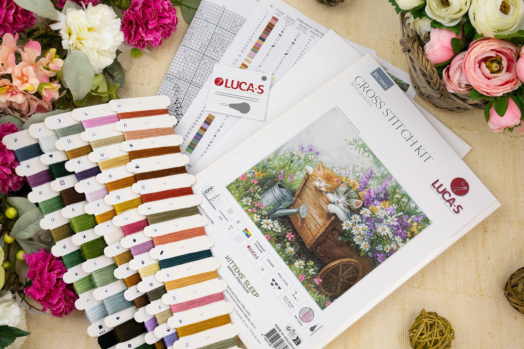 Cross Stitch Kit Luca-S - Kittens' Sleep, BU5093