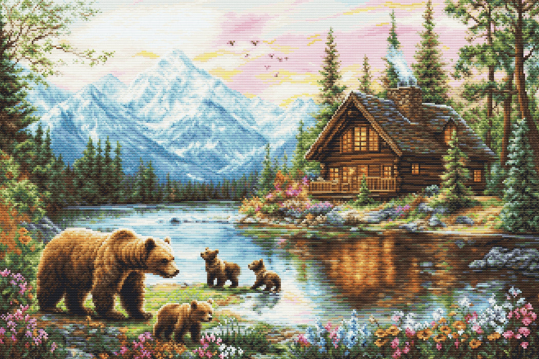 Petit Point Kit Luca-S GOLD - Cubs’ Adventure, G726