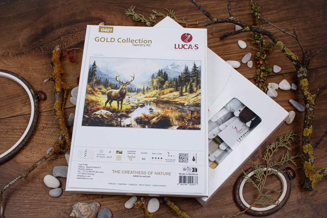 Petit Point Kit Luca-S GOLD - The Greatness of Nature, G621