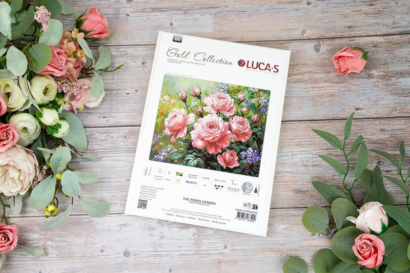 Petit Point Kit Luca-S GOLD - The Roses Garden, G717
