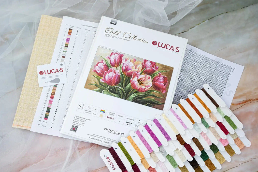 Petit Point Kit Luca-S GOLD - Graceful Tulips, G718