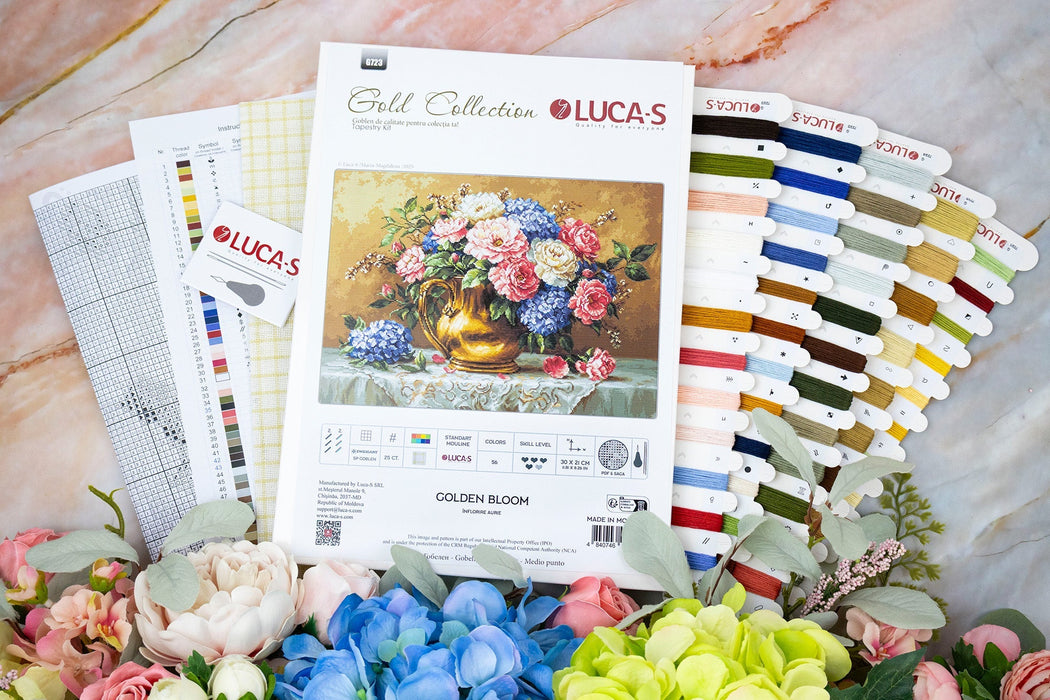 Petit Point Kit Luca-S GOLD - Golden Bloom, G723