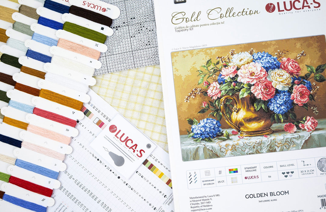 Petit Point Kit Luca-S GOLD - Golden Bloom, G723