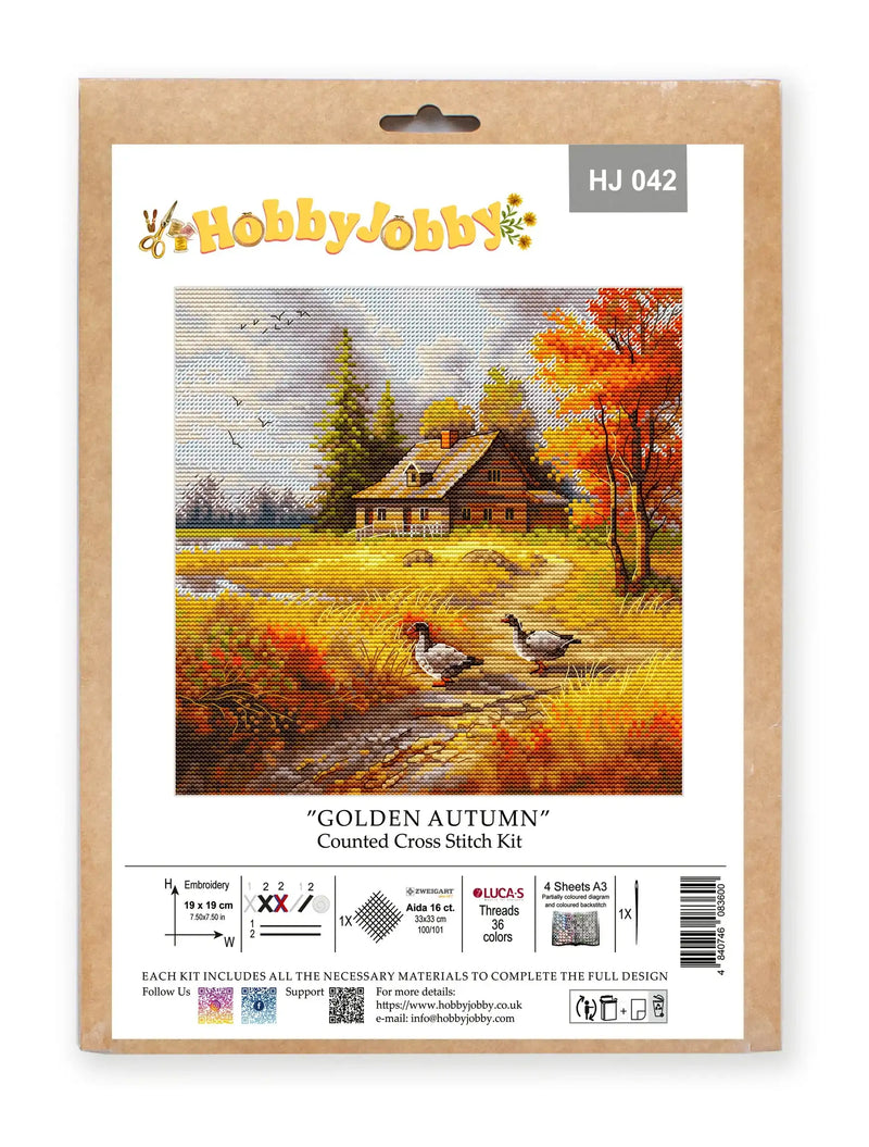 Kreuzstichset HobbyJobby - Goldener Herbst