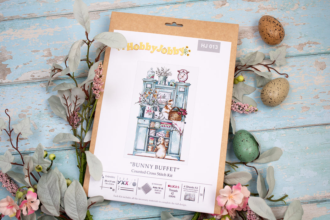 Cross Stitch Kit HobbyJobby - Bunny Buffet