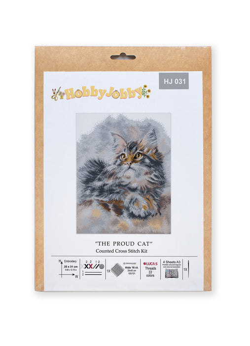 Cross Stitch Kit HobbyJobby - The Proud Cat