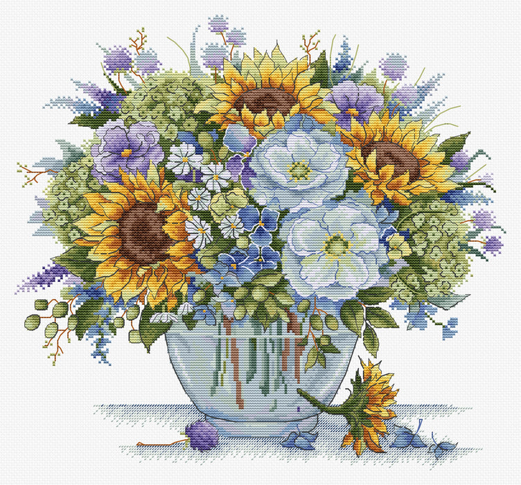 Pattern Bouquet With Sunflowers