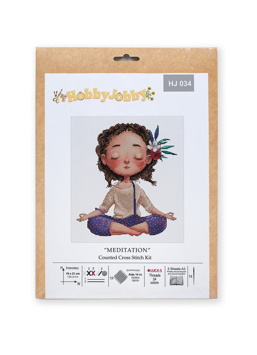 Cross Stitch Kit HobbyJobby - Meditation