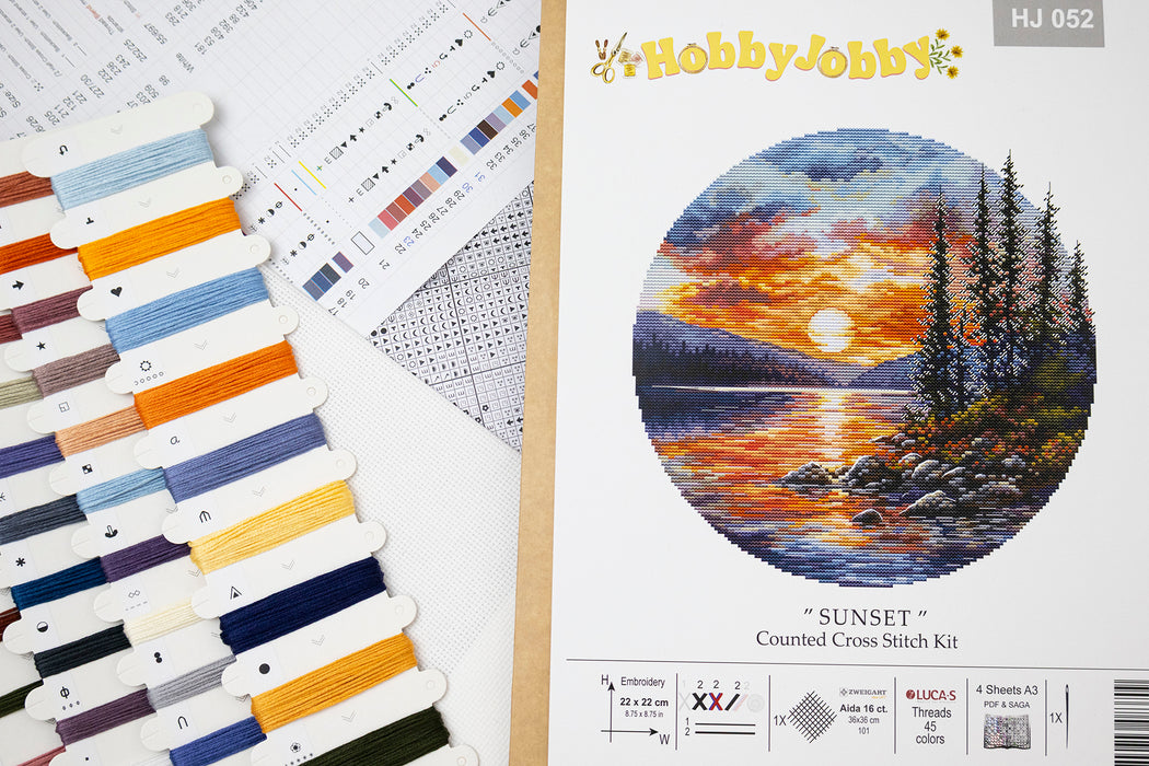 Cross Stitch Kit HobbyJobby - Sunset