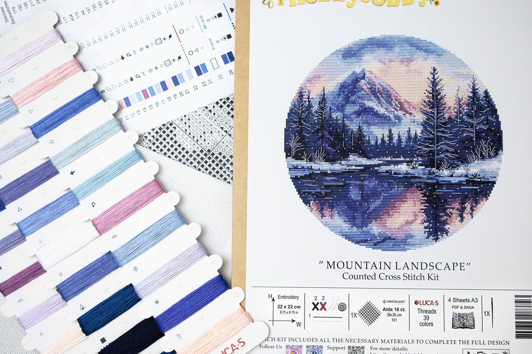 Cross Stitch Kit HobbyJobby - Mountain Landscape