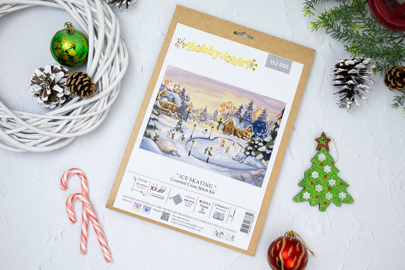 Cross Stitch Kit HobbyJobby - Ice Skating