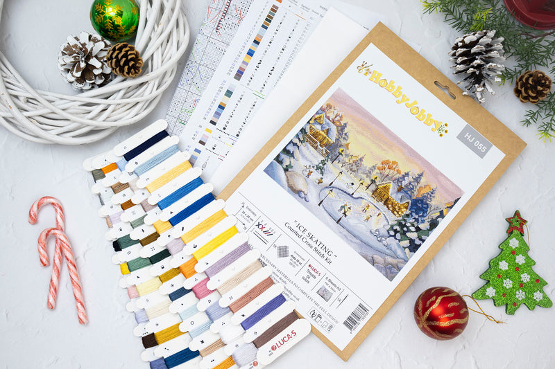 Cross Stitch Kit HobbyJobby - Ice Skating
