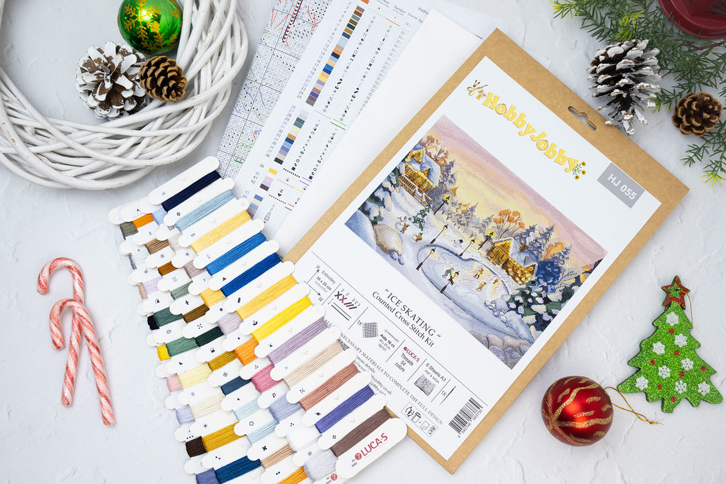 Cross Stitch Kit HobbyJobby - Ice Skating